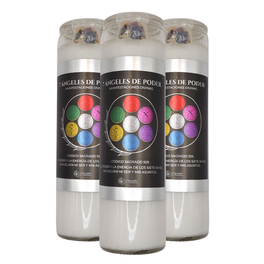 Veladora 7 Ángeles de Poder – Protección y Apoyo Celestial