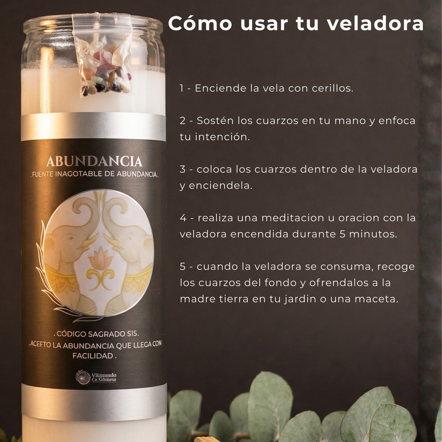 Veladora Abundancia – Prosperidad y Riqueza