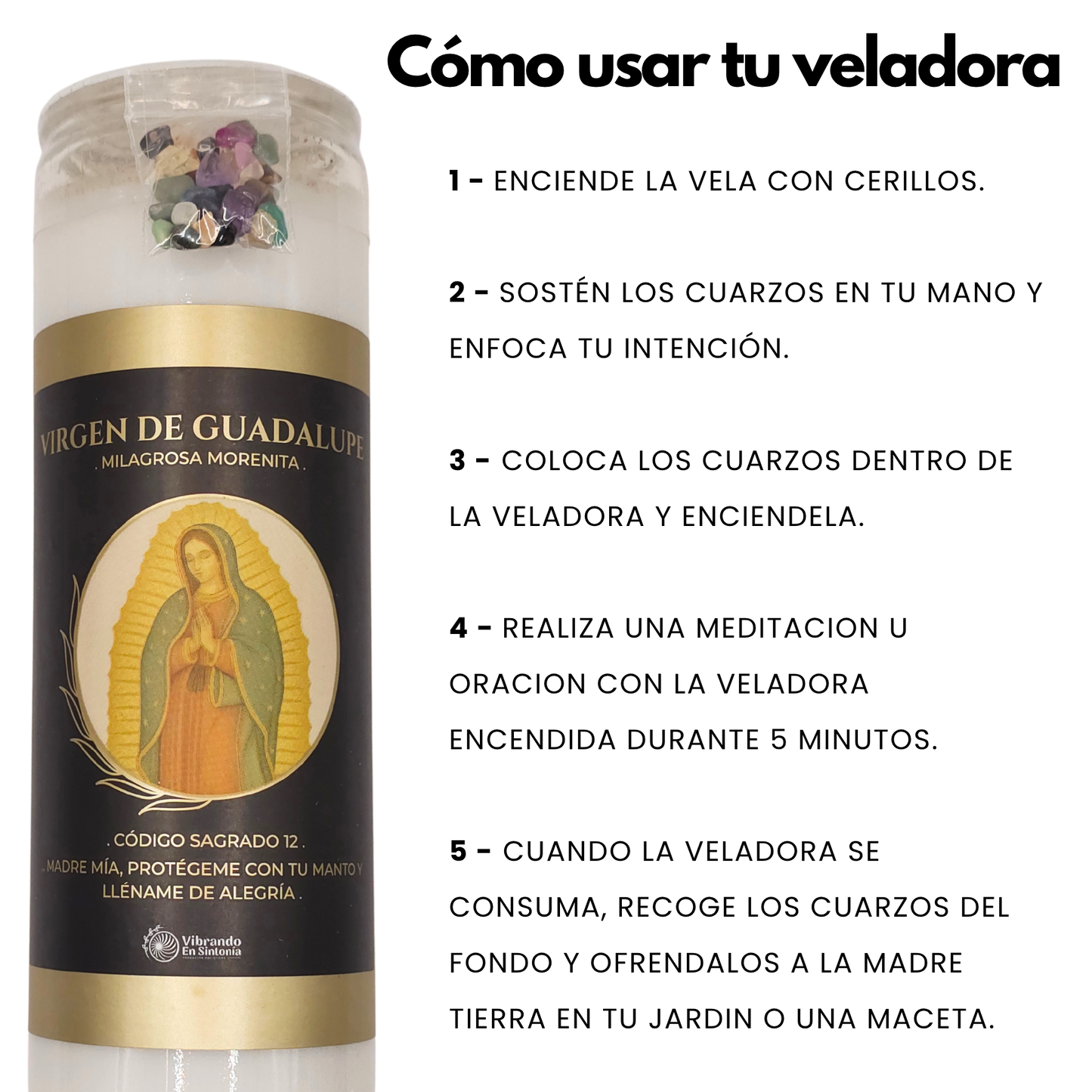 Veladora Virgen de Guadalupe – Amor y Protección