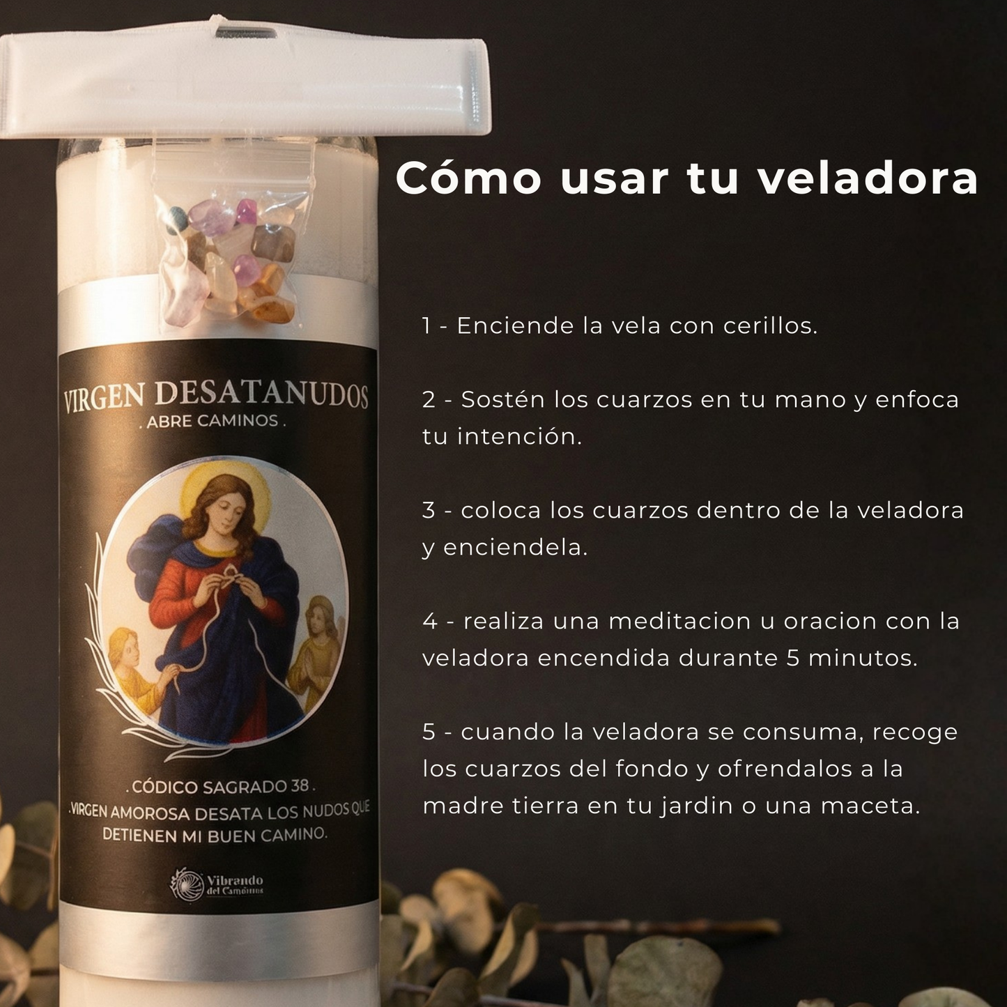 Veladora Virgen Desatanudos – Superación de Obstáculos
