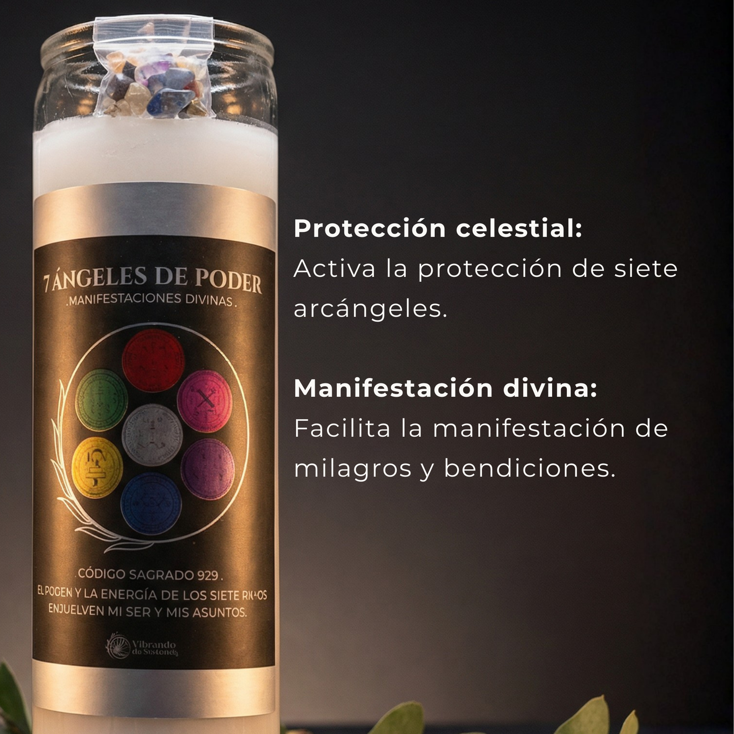 Veladora 7 Ángeles de Poder – Protección y Apoyo Celestial
