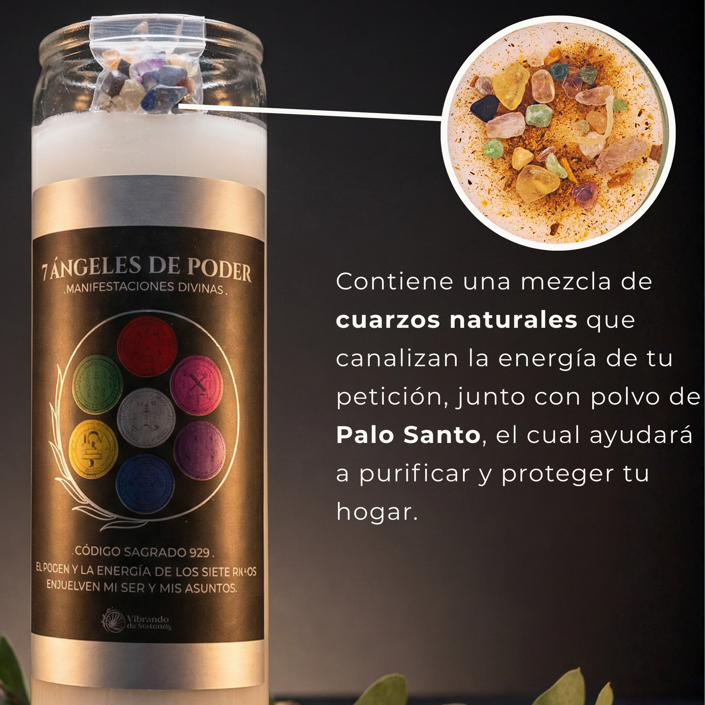 Veladora 7 Ángeles de Poder – Protección y Apoyo Celestial