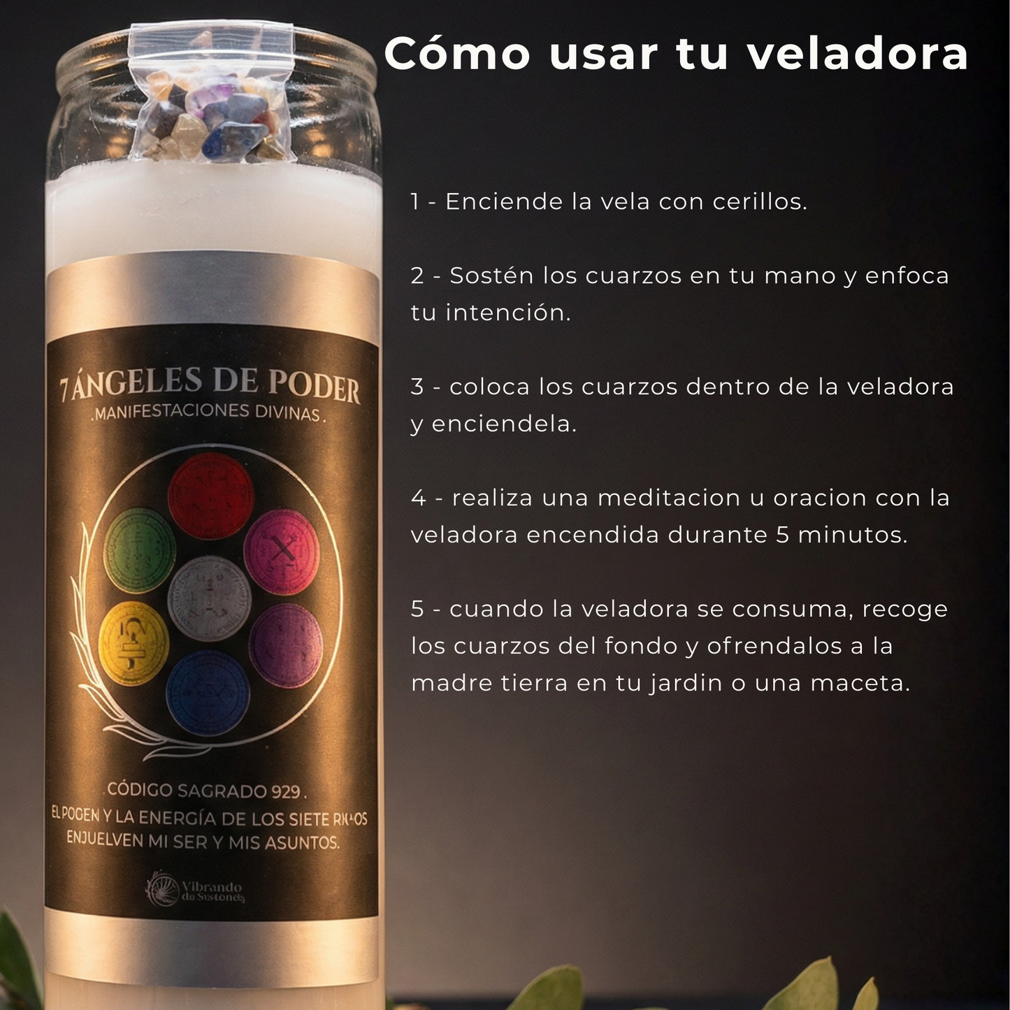 Veladora 7 Ángeles de Poder – Protección y Apoyo Celestial