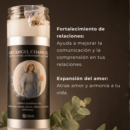 Veladora Arcángel Chamuel – Amor y Relaciones Armoniosas