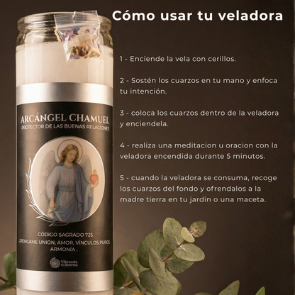 Veladora Arcángel Chamuel – Amor y Relaciones Armoniosas