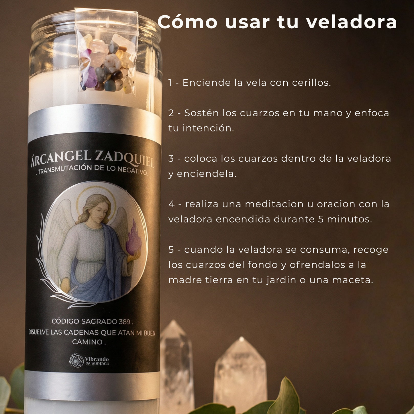 Veladora Arcángel Zadquiel – Transformación y Liberación