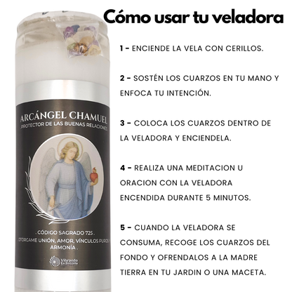 Veladora Arcángel Chamuel – Amor y Relaciones Armoniosas