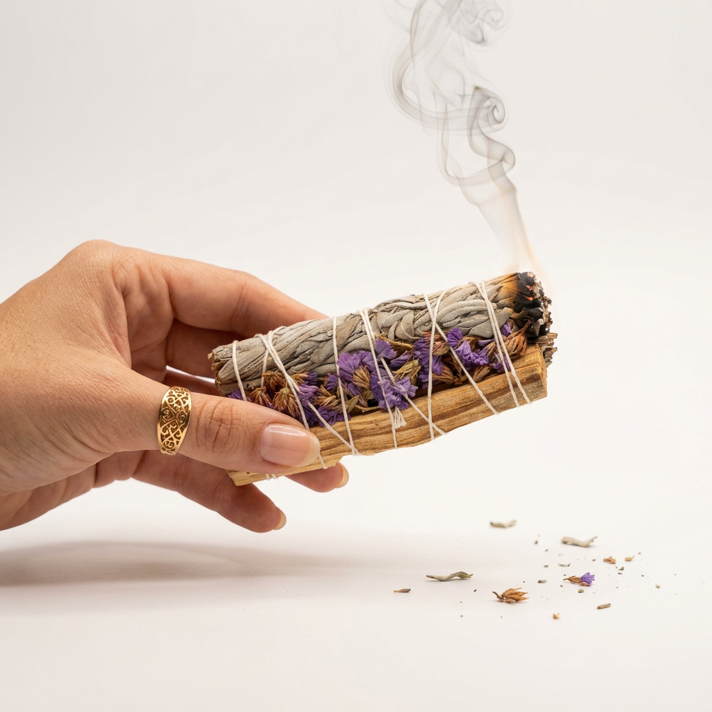 Atado de Salvia Blanca con Palo Santo – Purificación y Armonía Natural