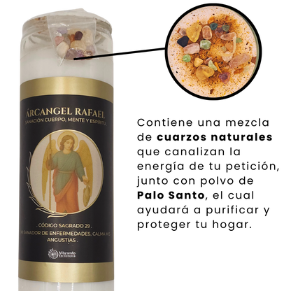 Veladora Arcángel Rafael – Sanación y Bienestar