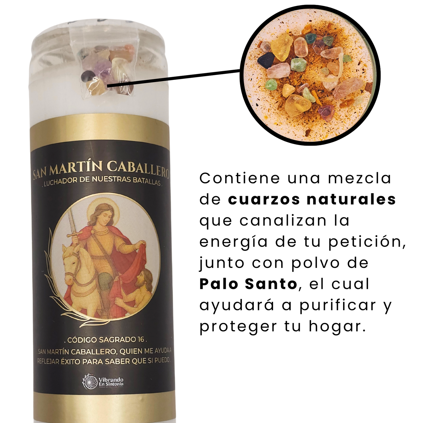 Veladora San Martín Caballero – Éxito y Coraje