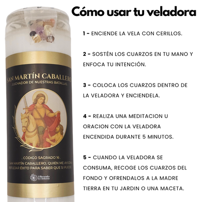 Veladora San Martín Caballero – Éxito y Coraje