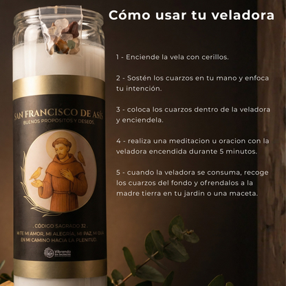Veladora San Francisco de Asís – Materialización de Propósitos