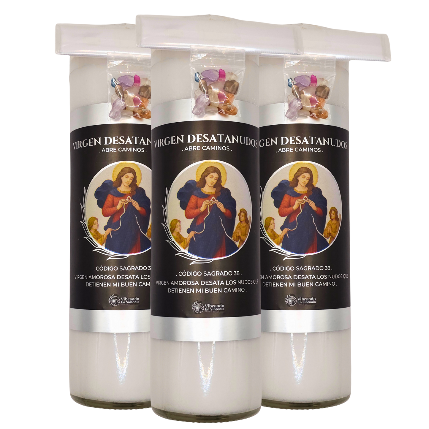 Veladora Virgen Desatanudos – Superación de Obstáculos