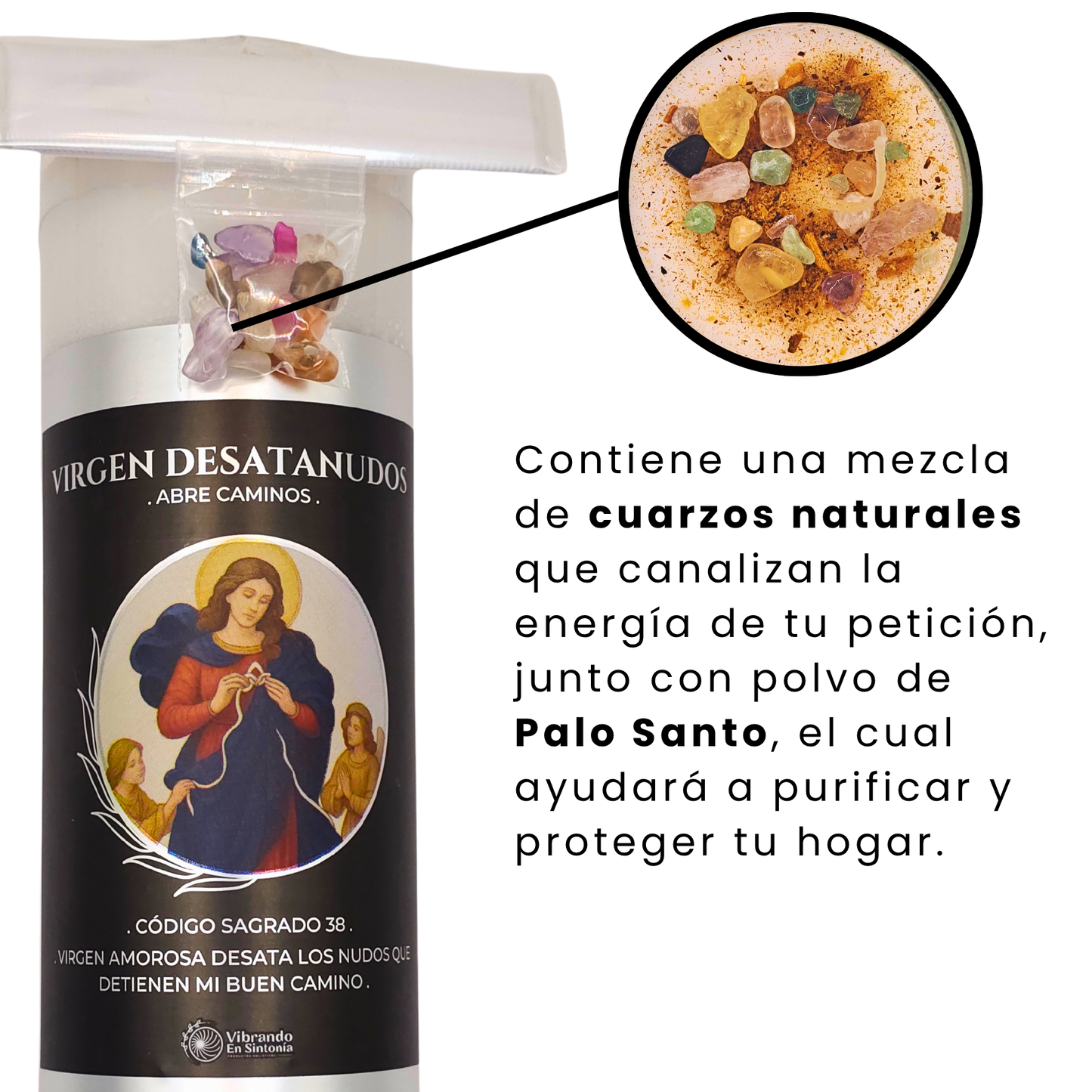 Veladora Virgen Desatanudos – Superación de Obstáculos