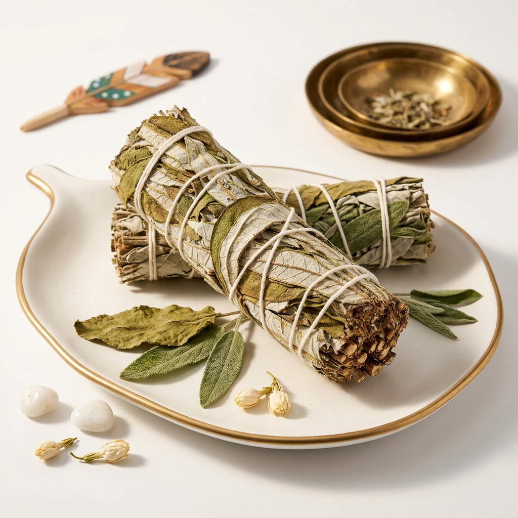 Atado de Salvia Blanca con Hierba Santa – Purificación y Armonía Natural