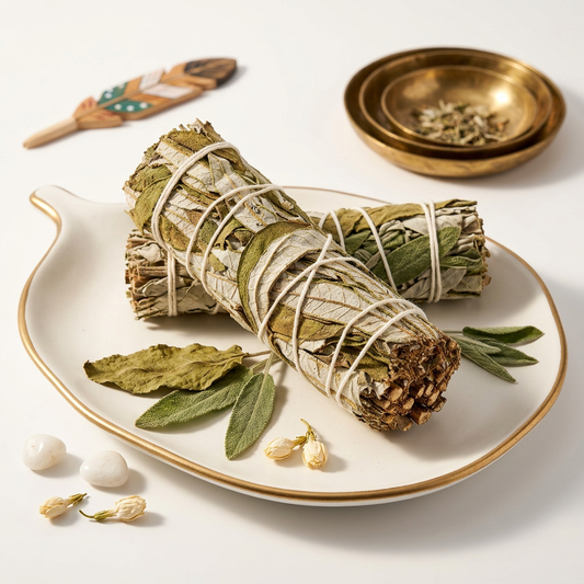 Atado de Salvia Blanca con Hierba Santa – Purificación y Armonía Natural