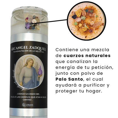 Veladora Arcángel Zadquiel – Transformación y Liberación