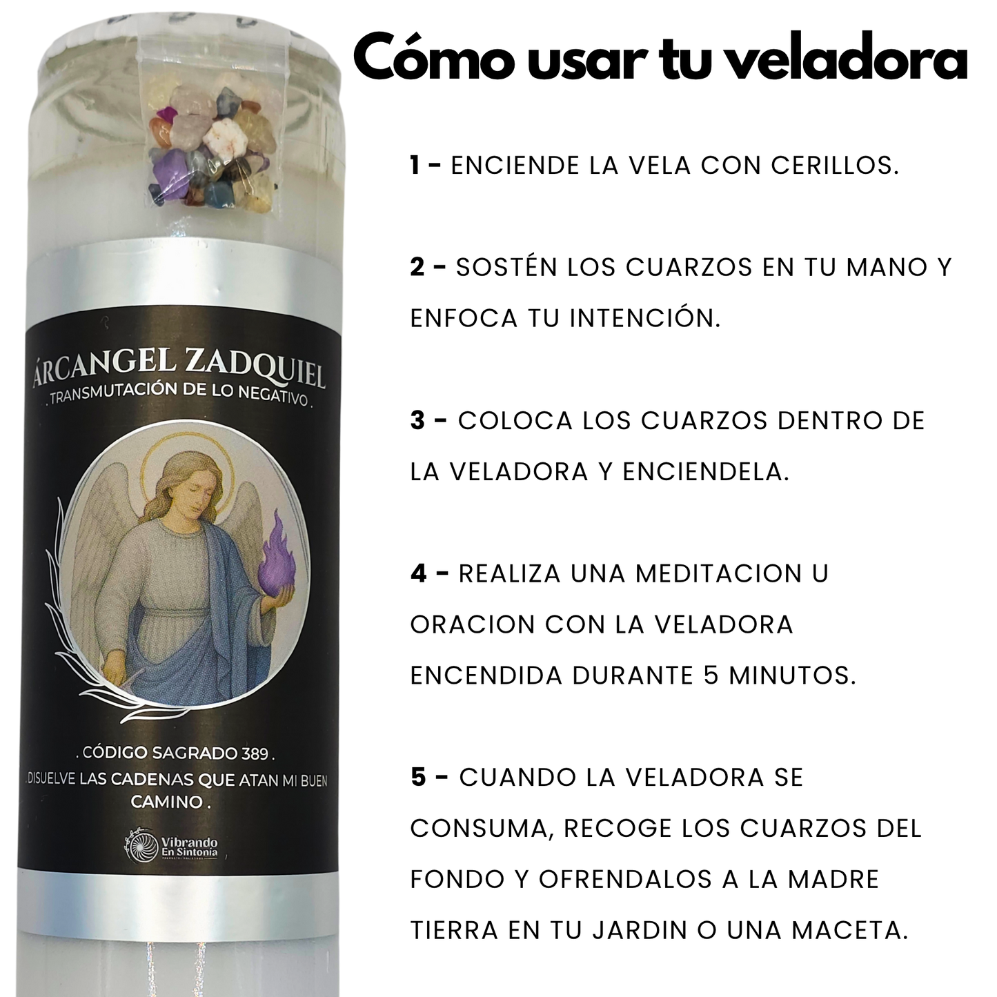 Veladora Arcángel Zadquiel – Transformación y Liberación